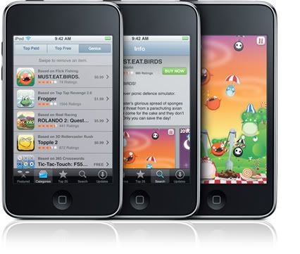 iPod Touch and iPhone have proved popular with gamers.