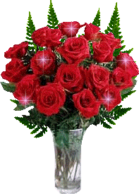 vase of  doz. red sparkling roses Pictures, Images and Photos