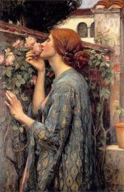 woman smelling roses photo: gorgeous woman smelling the roses womanbreathinginthescentofarose.jpg