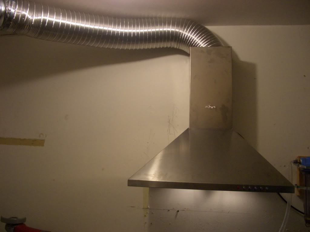 Hood with flexible ducting