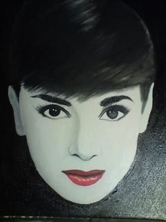 Audrey Hepburn in Oil Paints Pictures, Images and Photos