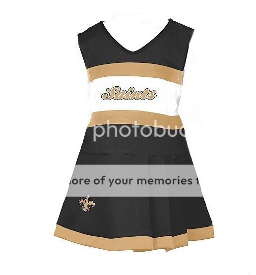   New Orleans SAINTS Cheerleader Outfit Dress Halloween Costume Large 14